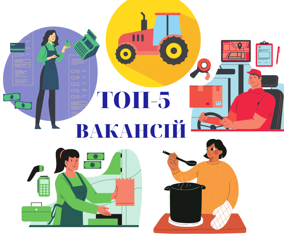Топ-5 професій, які стали найбільш актуальними на ринку праці Запорізького регіону за п’ять місяців поточного року